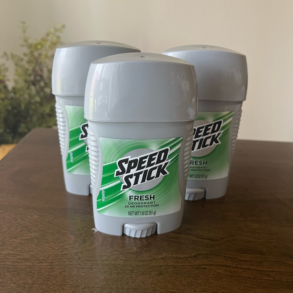 3 New Men’s Speed Stick Fresh Deodorants 24 Hour Protection